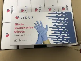 LY3100NPFNS LYDUS Ostc Mil Latex Nitrile Fingertip Exam