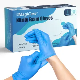850036333678 MAGICARE Nitrile Exam Gloves Disposable Latex