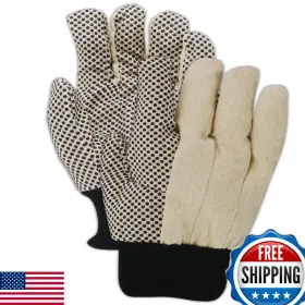 B004OEJF0O MAGID Multimaster Pvc Dotted Canvas Chore Gloves