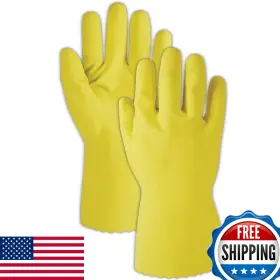 B0869FT6V5 MAGID Comfortflex Mil Flock Latex Cleaning Gloves