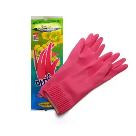 760820436846 MAMISON Nonslip Rubber Kitchen Gloves Pink