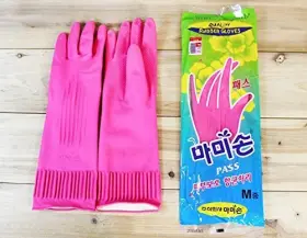 760820436860 MAMISON Kitchen Rubber Gloves Pink Cleaning Pet