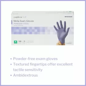 14-6N34EC MCKESSON Confiderm Nitrile Exam Gloves Powder Latex #2