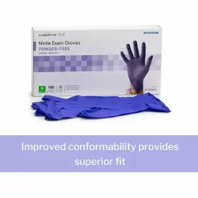 14-6N34EC MCKESSON Confiderm Nitrile Exam Gloves Powder Latex #3