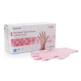 14-6NPNK6 MCKESSON Pink Nitrile Exam Glove Standard Cuff Box