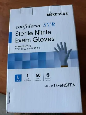 14-6NSTR6 MCKESSON CONFIDERM Nitrile Exam Glove Standard Cuff