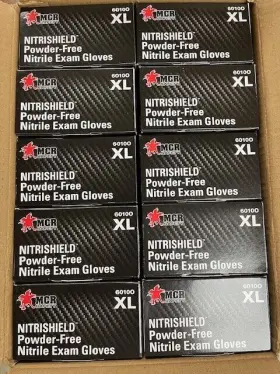 601600 MCR Safety Nitrishield Powder Nitrile Exam Gloves Mil