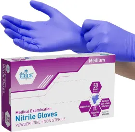352410505768 MED PRIDE Nitrile Medical Exam Gloves Disposable