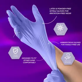 352410505942 MED PRIDE Medical Examination Nitrile Gloves #3