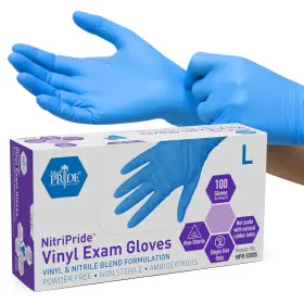 445044051060 MED PRIDE Nitrile Blend Exam Gloves Powder Latex