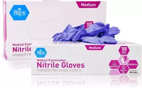 MPR-50504 MED PRIDE Powder Nitrile Exam Gloves Iris Box #3
