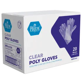 MPR-51270 MED PRIDE Poly Food Gloves Latex Disposable Cooking