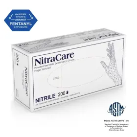 MG505XL MEDGLUV Nitracare Nitrile Exam Gloves Powder Box