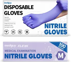 445042516554 MEDGUY Medical Nitrile Exam Gloves Mil Powder