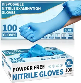 445043218297 MEDGUY Medical Nitrile Exam Gloves Mil Powder