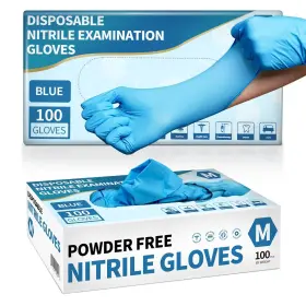 810160180555 MEDGUY Medical Nitrile Exam Gloves Mil Powder