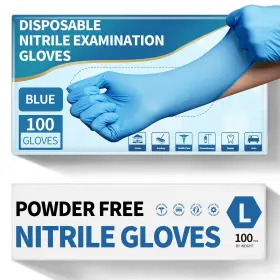 810160180562 MEDGUY Powder Nitrile Exam Gloves Mil Food Safe