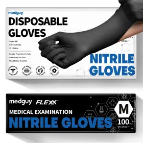 810160180630 MEDGUY Nitrile Disposable Gloves Mil Powder Food