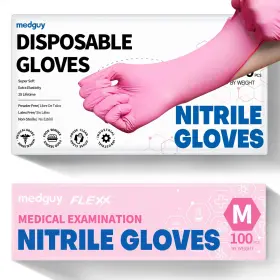 810160180722 MEDGUY Nitrile Exam Gloves Powder Latex Food Mil
