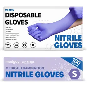 810160180784 MEDGUY Medical Nitrile Exam Gloves Mil Violet