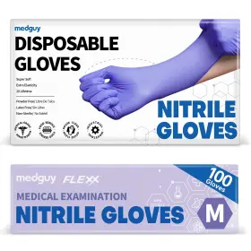 810160180791 MEDGUY Medical Nitrile Exam Gloves Mil Violet