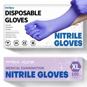 810160180814 MEDGUY Medical Nitrile Exam Gloves Mil Powder