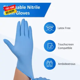 445011882840 MEDICAL INDUSTRIES Nitrile Exam Gloves Mil Latex #2