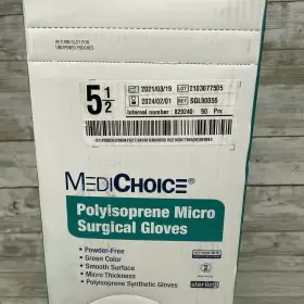 829240 MEDICHOICE Box Polysoprene Micro Surgical Gloves #2