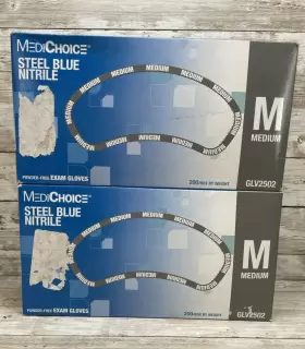 GLV2502 MEDICHOICE Steel Nitrile Exam Gloves Mfr