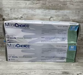 GLV7002 MEDICHOICE Dented Nitrile Exam Gloves Latex #2