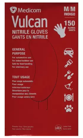 1241491 MEDICOM Vulcan Latex Nitrile Gloves