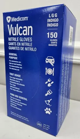 1241492 MEDICOM Vulcan Nitrile Glove Gant General Lg