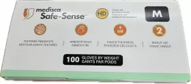 625075574319 MEDISACA SAFE SENSE Gloves Nitrile Powder