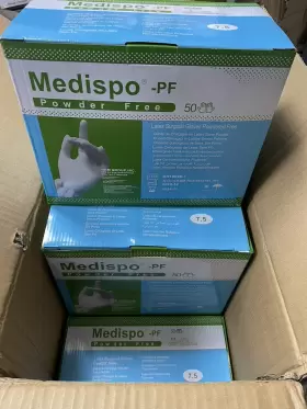 9823-PF MEDISPO Powder Latex Surgical Gloves #2