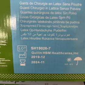 9823-PF MEDISPO Powder Latex Surgical Gloves #3