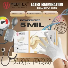 MD-LG9BX MEDITEX Powder Disposable Exam Latex Gloves
