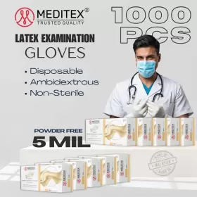 MD-LG9CS MEDITEX Powder Disposable Exam Latex Gloves