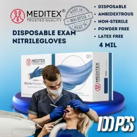 MD-NG5BX MEDITEX Exam Dental Medical Nitrile Gloves Powder