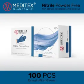 MD-NTG5-VEB MEDITEX Nitrile Exam Medical Glove Latex Powder