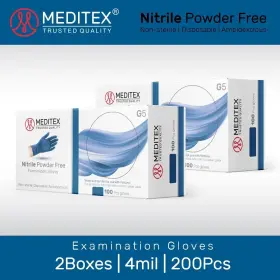MT-BX200 MEDITEX Exam Nitrile Gloves Powder Dentist