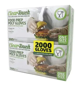 CLE2000HDPE MEDLINE Touch Food Poly Gloves Latex Powder