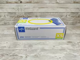 FG2500 MEDLINE Fitguard Nitrile Exam Gloves Xsmall Mfgd #3