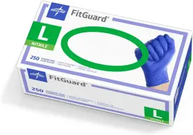 FG2501H MEDLINE Fitguard Touch Nitrile Exam Gloves Powder