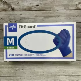 FG2502M MEDLINE Box Fitguard Exam Nitrile Gloves Powder
