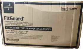 FG2504H MEDLINE Fitguard Nitrile Exam Gloves Powder #2