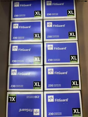 FG2504H MEDLINE Fitguard Nitrile Exam Gloves Powder