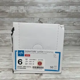 MDG5960 MEDLINE Dented Box Latex Essential Surgical Gloves