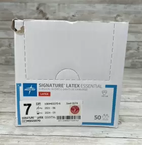 MDG5970 MEDLINE Box Latex Essential Surgical Gloves