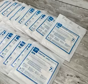 MDG5975 MEDLINE Latex Essential Surgical Gloves #2
