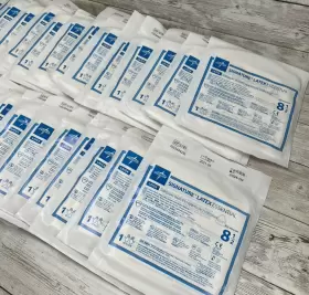 MDG5985 MEDLINE Latex Essential Surgical Gloves #2